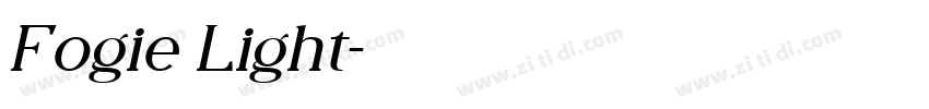 Fogie Light字体转换